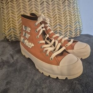 Converse Chuck Taylor All Star High Lugged Clay Love Your Mother Women's 9.5